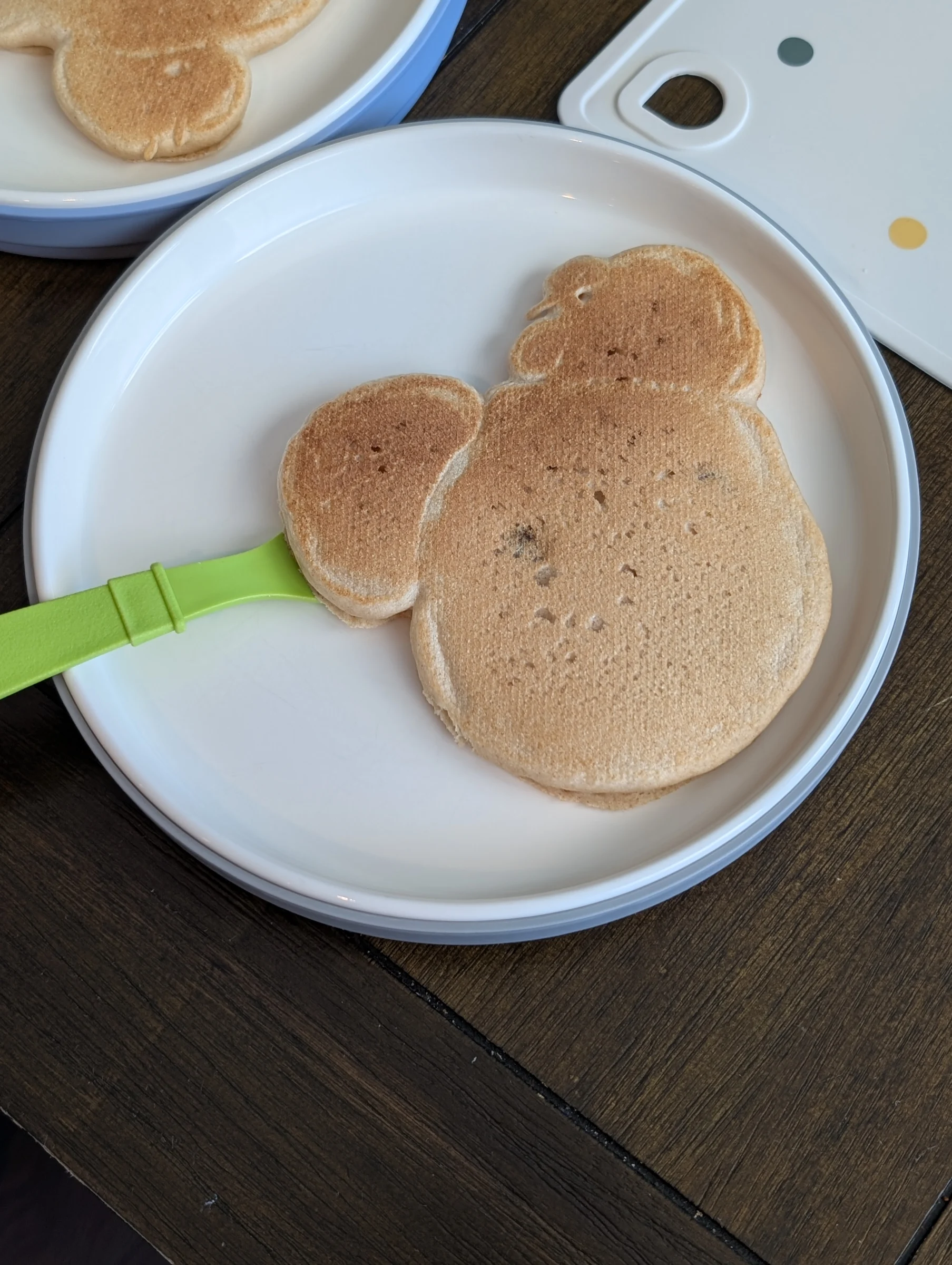 Chocolate chip pancakes have become our morning routine - it's been fun! I'll make a large batch and have them for a few days. Recently started some good old Mickey Mouse pancakes since the kids have been enjoying that recently!
