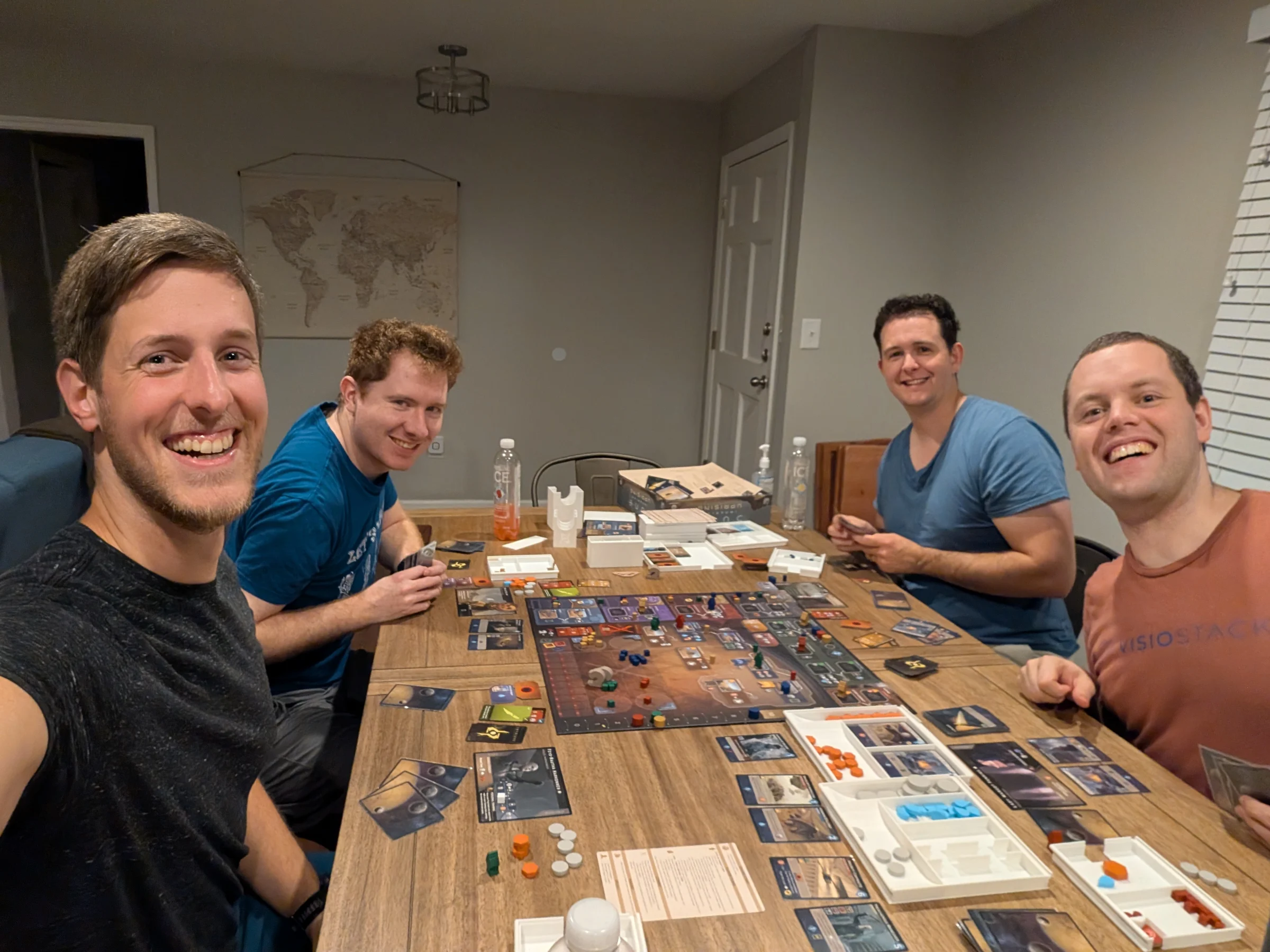 Dune Imperium - Uprising with the Tuesday game night crew! Fun way to end the day. Got the garage door fixed today - feels like everything in the house is breaking right now, hopefully the broken season will end soon 🔚🔜