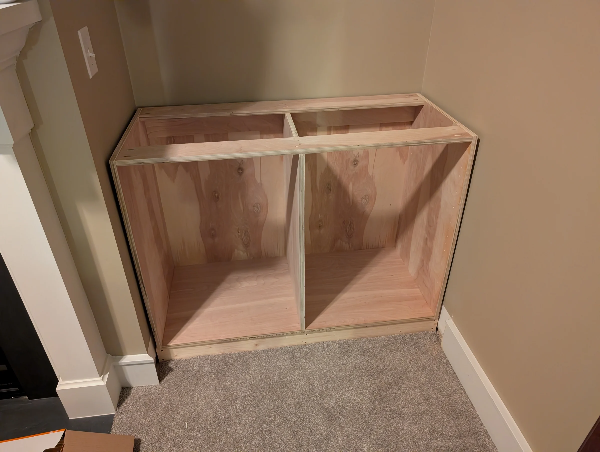 Lots of progress on the project! First time doing pocket holes and shelf pin holes, wasn't bad at all. It's been fun so far! Work ended pretty well this week, just a couple meetings and deploys. Free day tomorrow for once so I'll probably keep the project going and spend time with the fam!